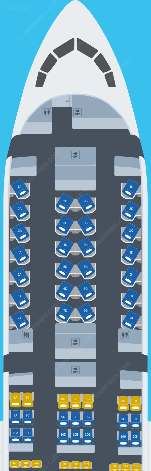 Austrian Airlines Boeing 787-9 seatmap preview
