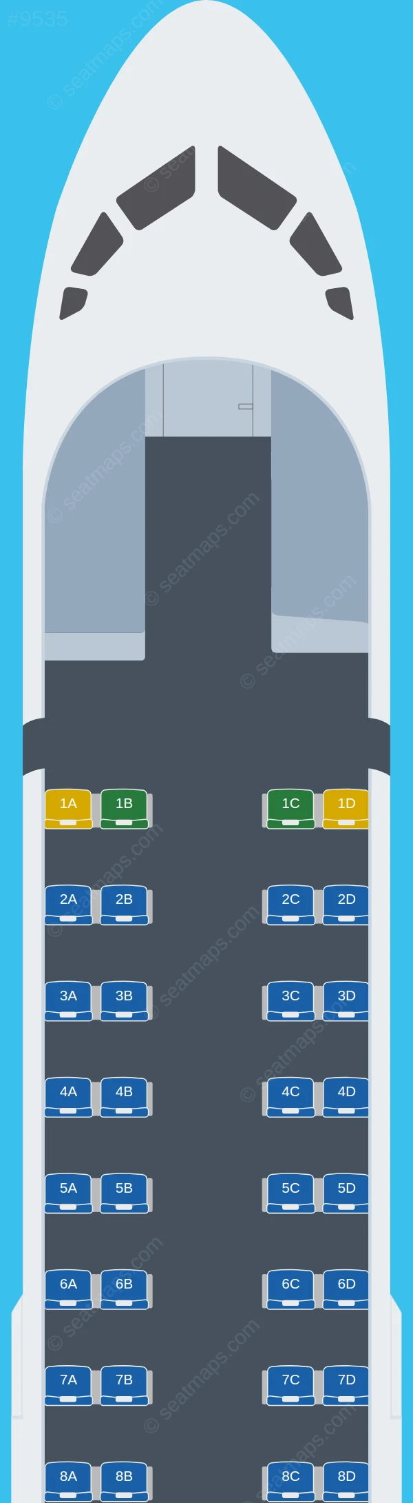 Japan Airlines - JAL ATR 72-600 seatmap preview
