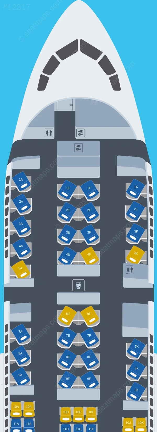 British Airways Boeing 787-8 V.2 seatmap preview