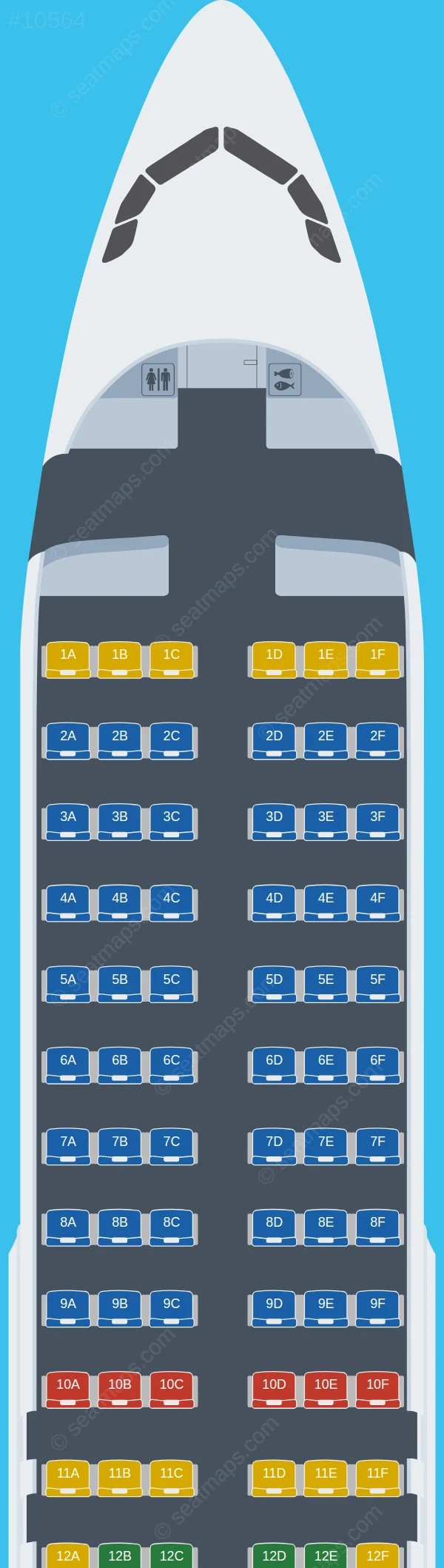 Discover Airlines Airbus A320-200 seatmap preview