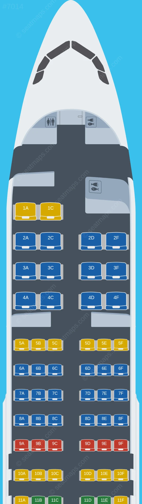 Maldivian Airbus A320-200 seatmap preview