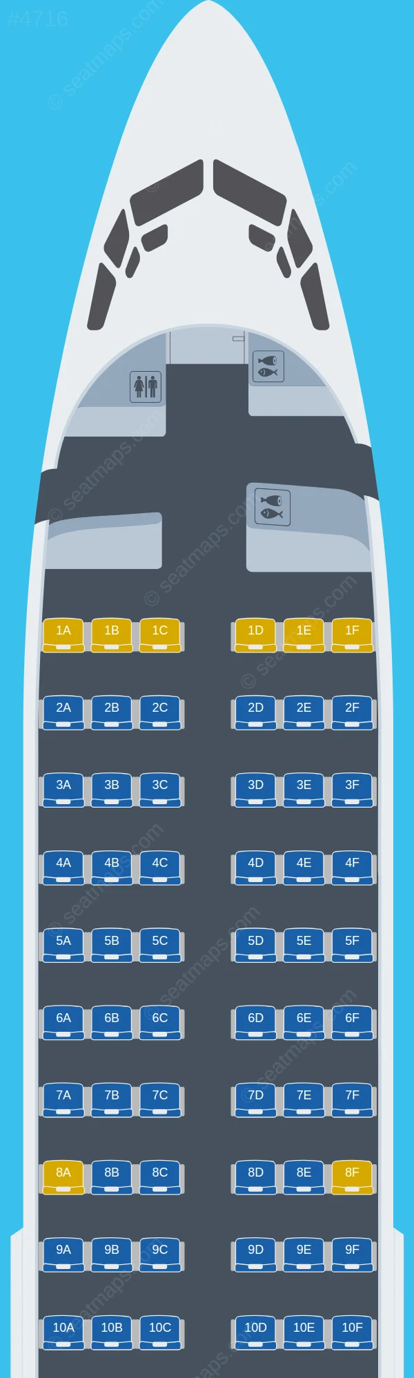 SCAT Airlines Boeing 737-300 seatmap preview