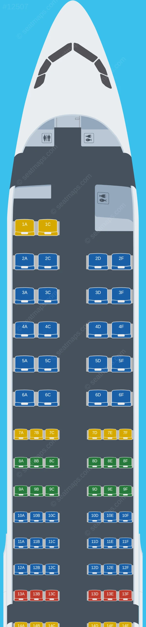 Icelandair Airbus A321neo LR seatmap preview