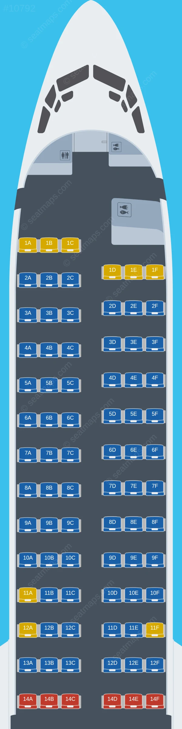 Akasa Air Boeing 737 MAX 8 V.1 seatmap preview