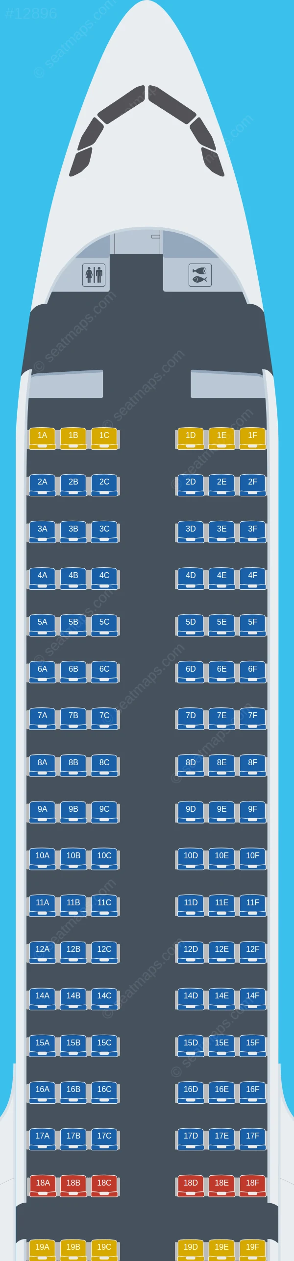 Qatar Airways Airbus A321neo seatmap preview
