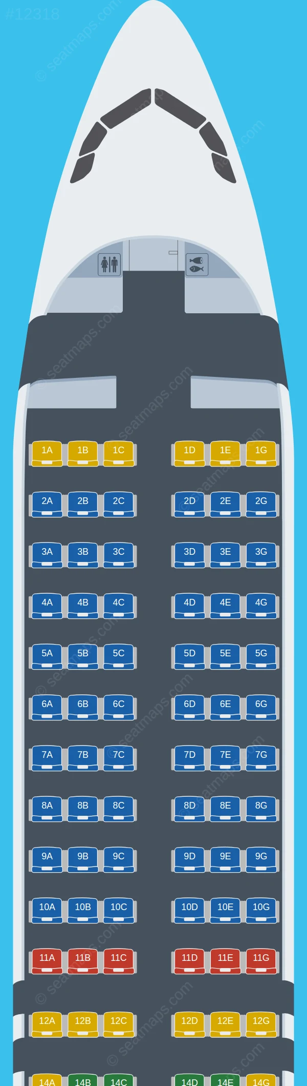 Vietnam Airlines Airbus A320neo seatmap preview