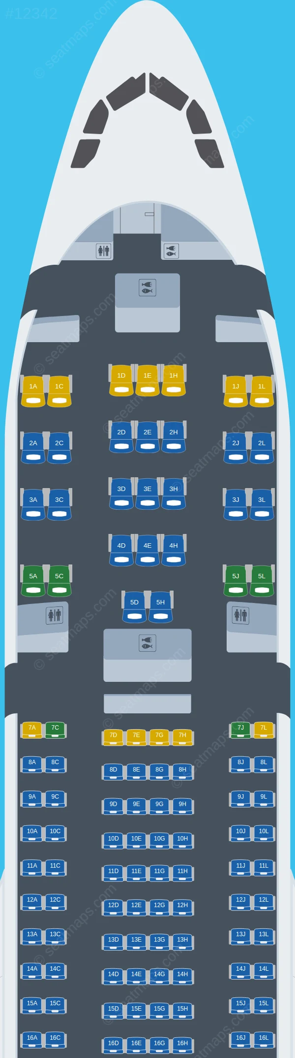 Iberia Airbus A330-200 V.4 seatmap preview