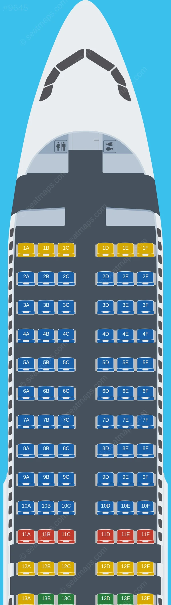 Ryanair Airbus A320-200 seatmap preview