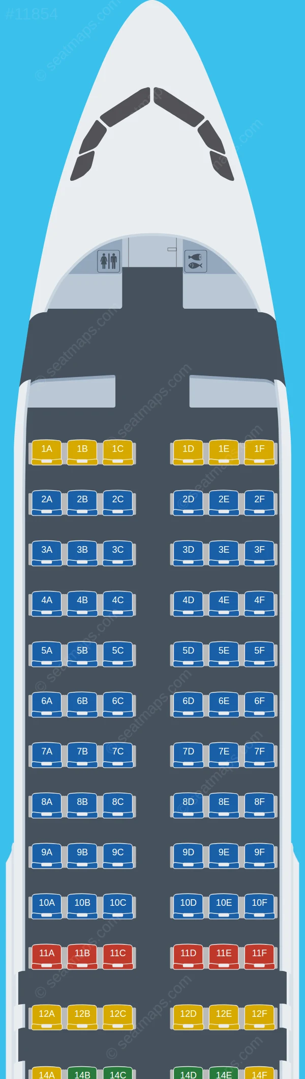 AirAsia Cambodia Airbus A320-200 seatmap preview