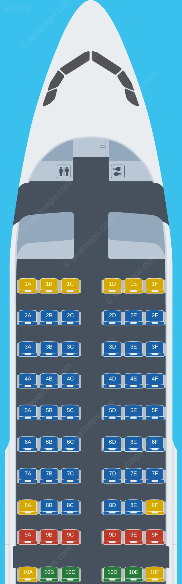Croatia Airlines Airbus A319-100 seatmap preview