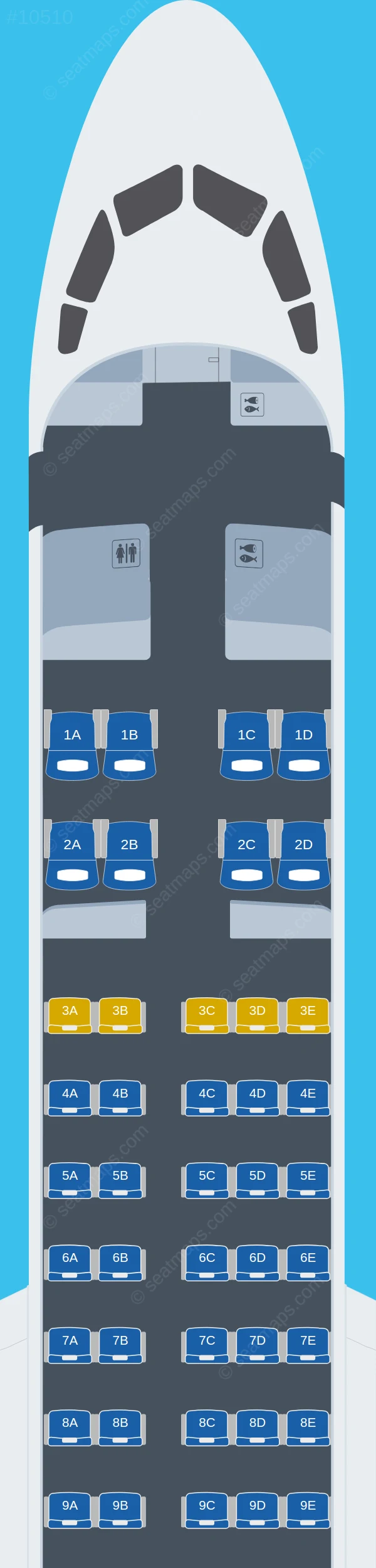 Genghis Khan Airlines COMAC C909 V.2 seatmap preview