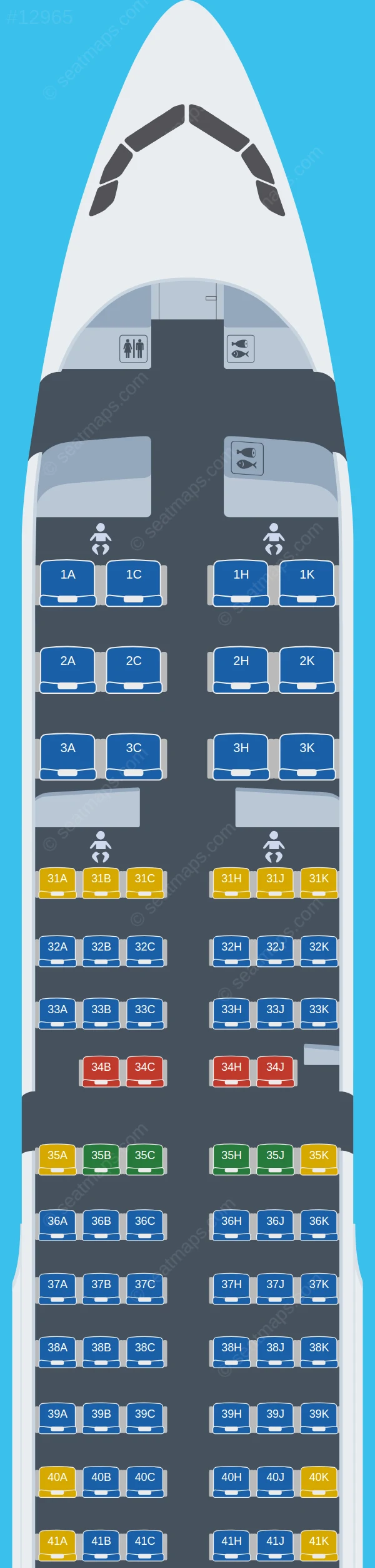 Philippine Airlines - PAL Airbus A321-200 V.2 seatmap preview