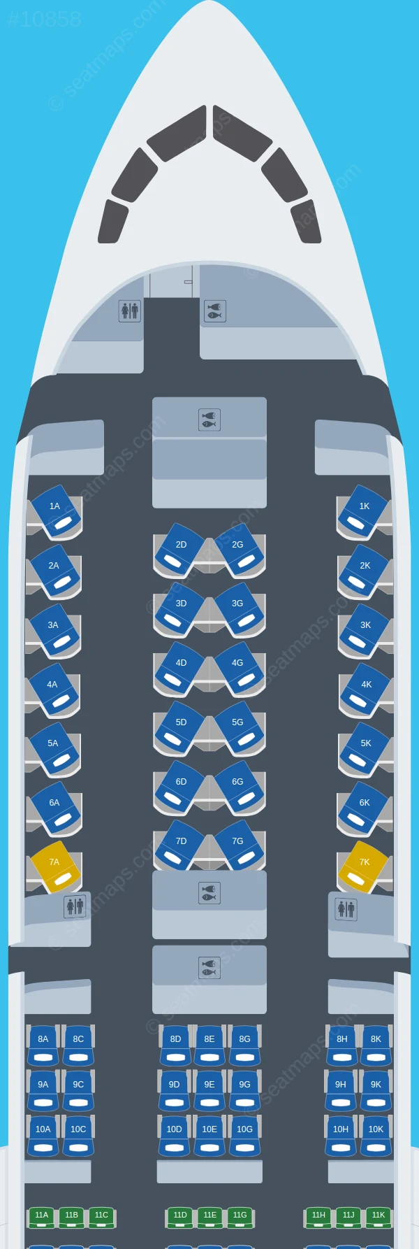 Lufthansa Boeing 787-9 seatmap preview