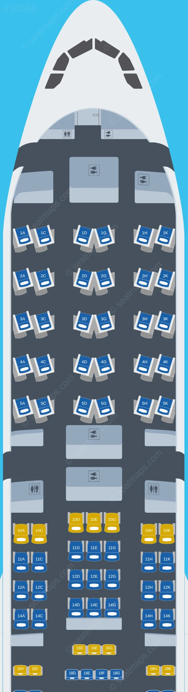Discover Airlines Airbus A330-300 V.1 seatmap preview