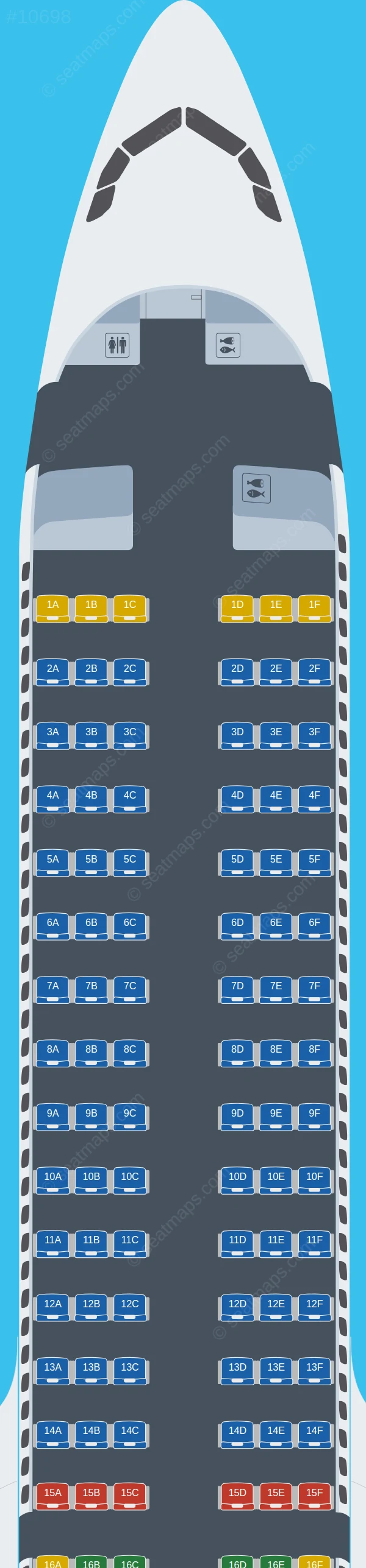 British Airways Airbus A321neo seatmap preview