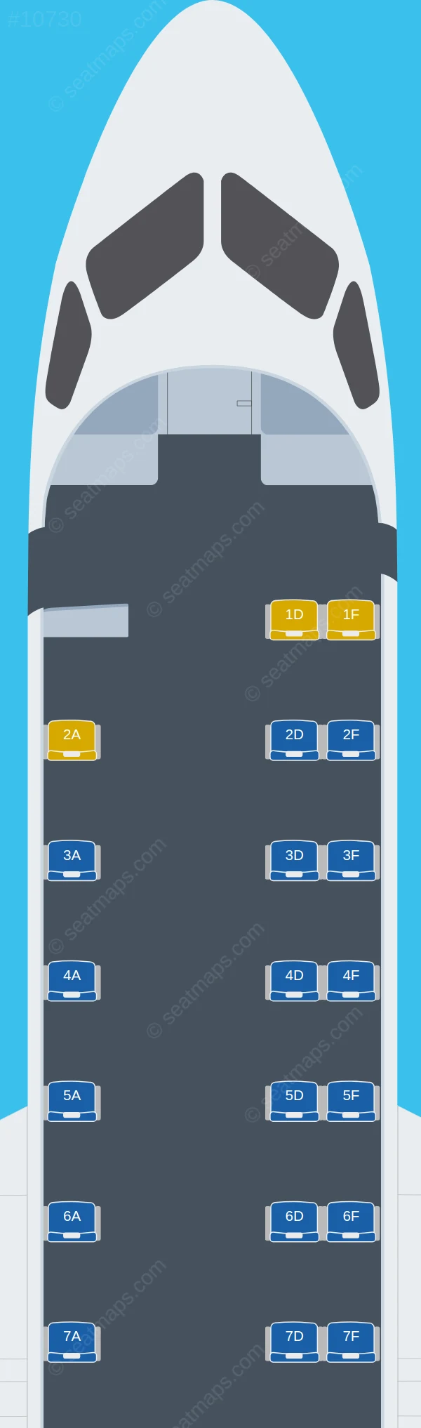 Sun-Air Dornier 328JET seatmap preview