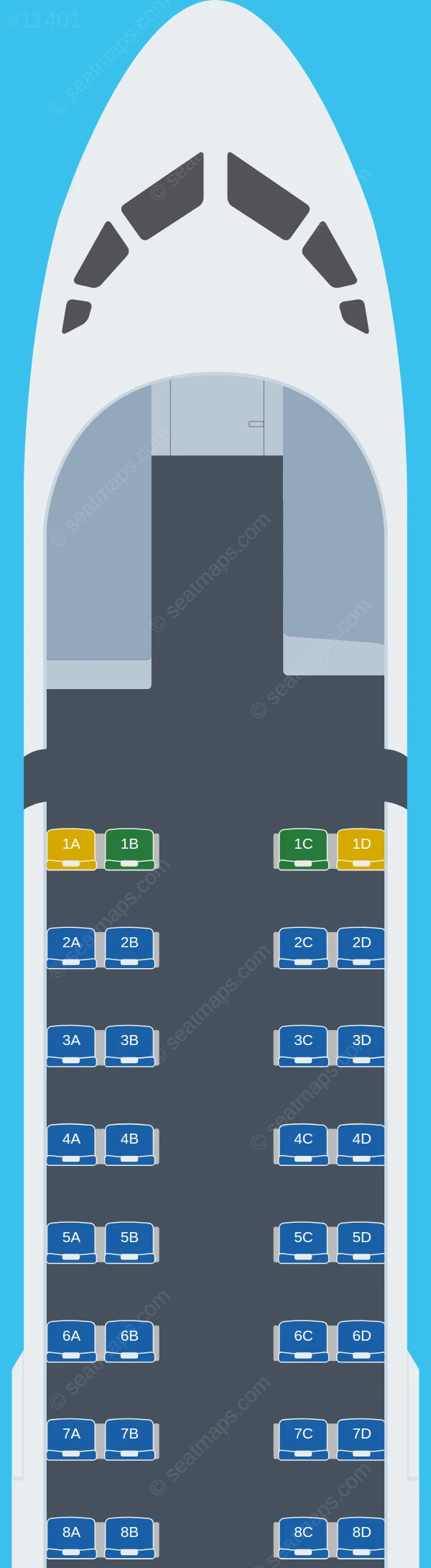 Liz Aviation ATR 72-600 seatmap preview