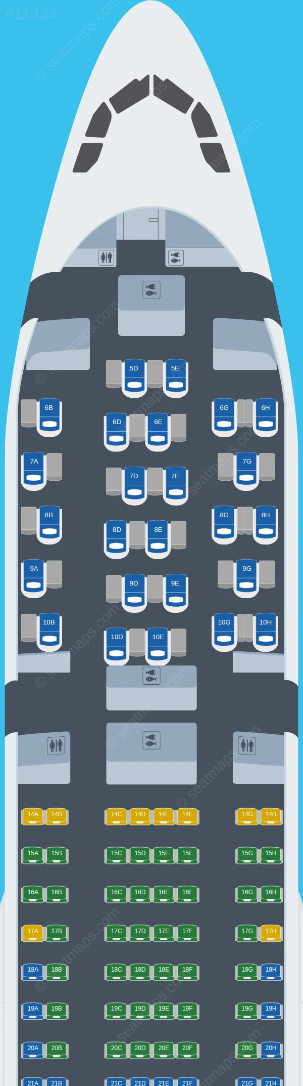 Aerolineas Argentinas Airbus A330-200 V.3 seatmap preview