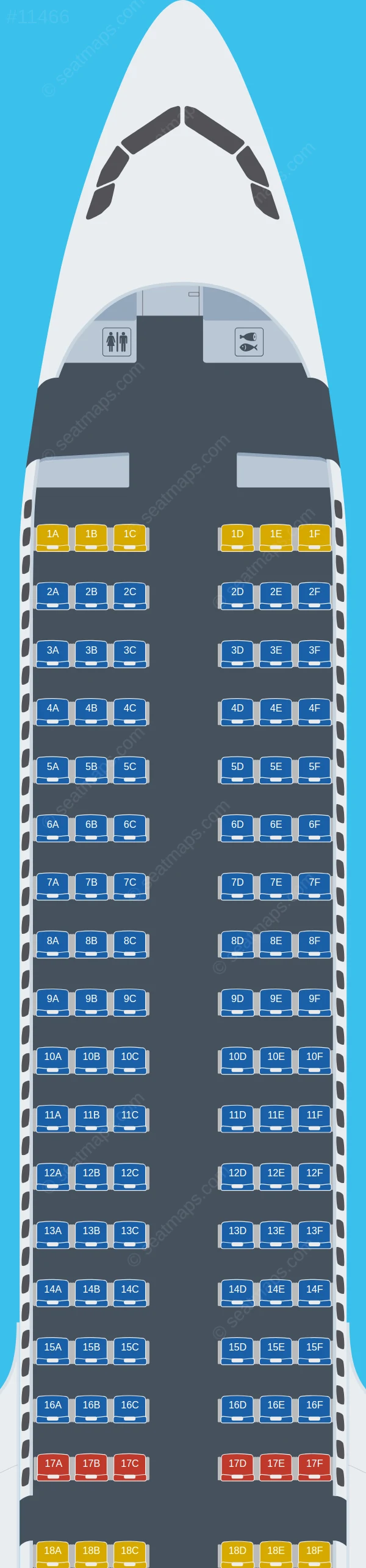 Transavia Airbus A321neo seatmap preview