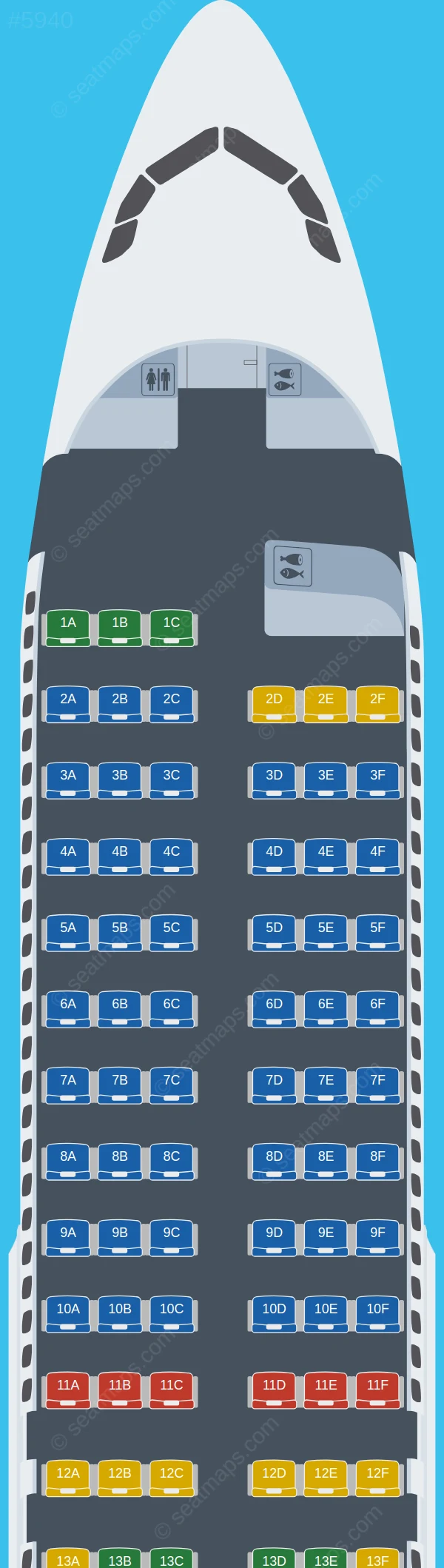 British Airways Airbus A320-200 V.2 seatmap preview