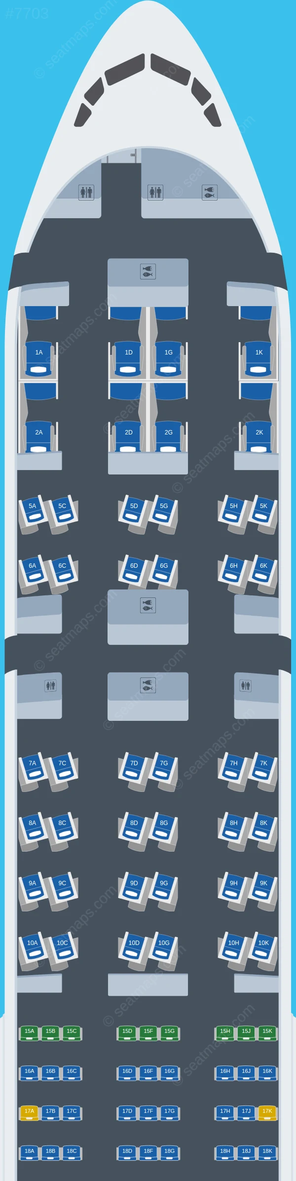 Kuwait Airways Boeing 777-300ER seatmap preview
