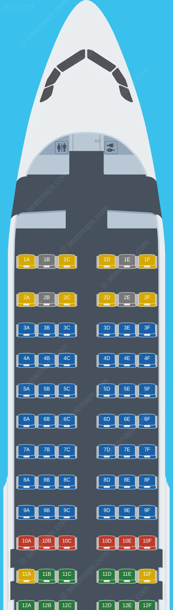 Pakistan International Airlines - PIA Airbus A320-200 V.2 seatmap preview