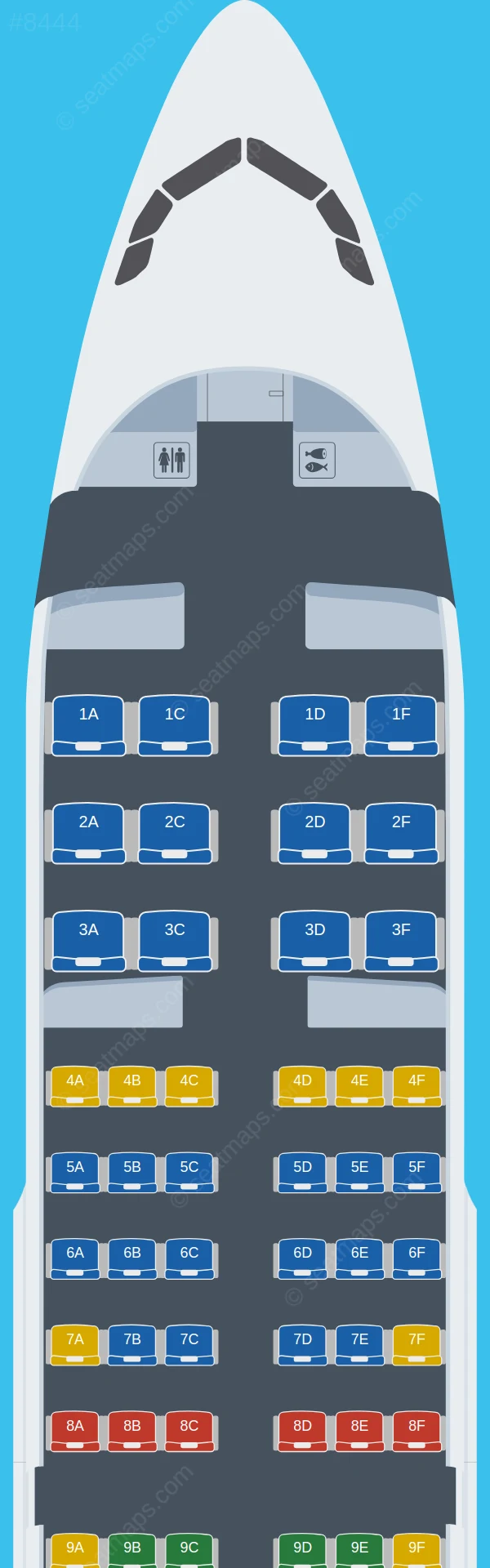 Bhutan Airlines Airbus A319-100 seatmap preview
