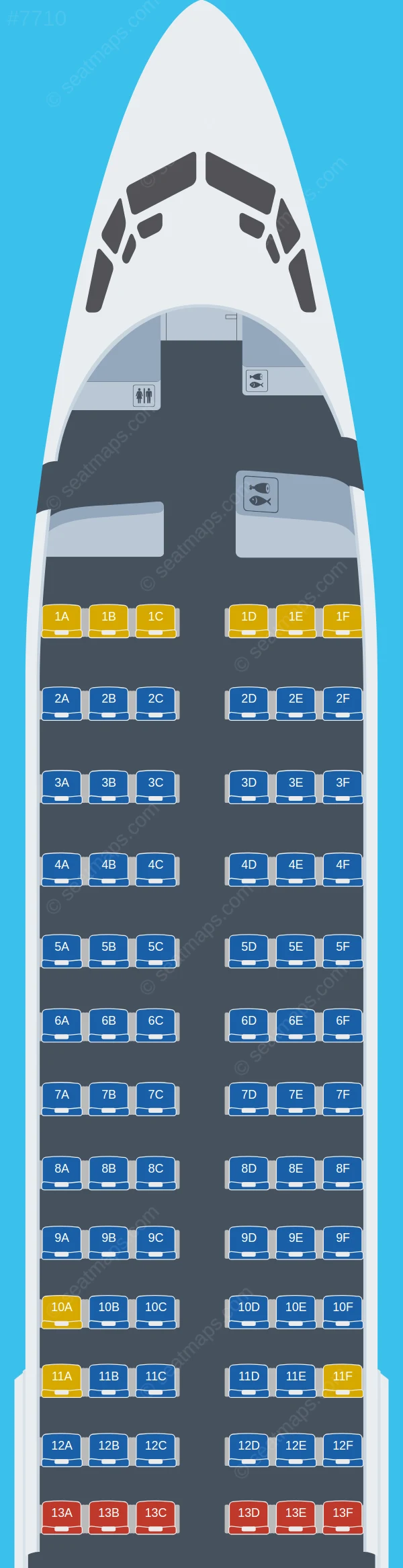 LOT Polish Airlines Boeing 737-800 V.1 seatmap preview