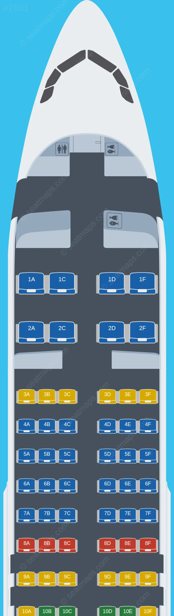 Shenzhen Airlines Airbus A320-200 V.1 seatmap preview