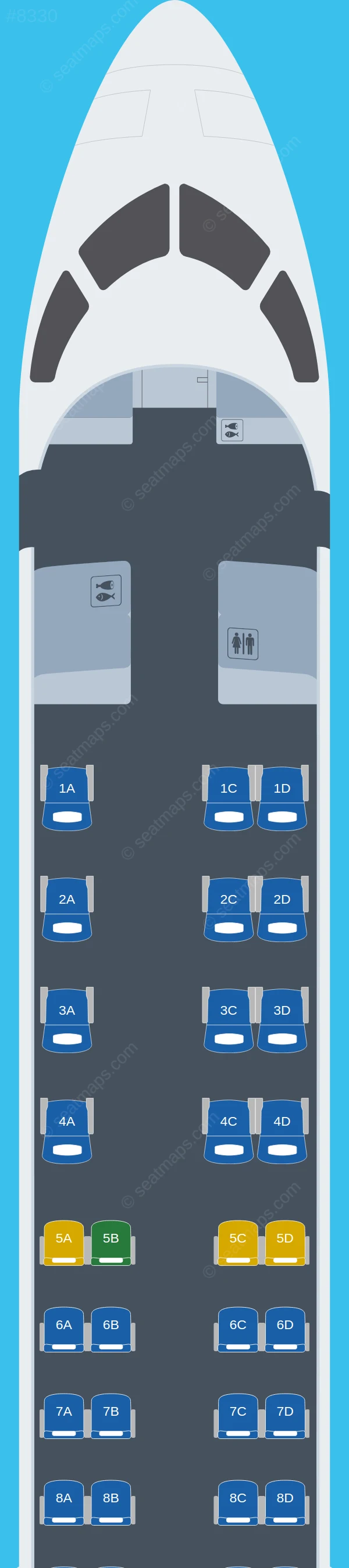 SkyWest Airlines Bombardier CRJ900 V.2 DL seatmap preview
