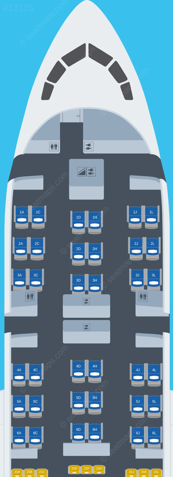Ethiopian Airlines Boeing 787-8 V.2 seatmap preview