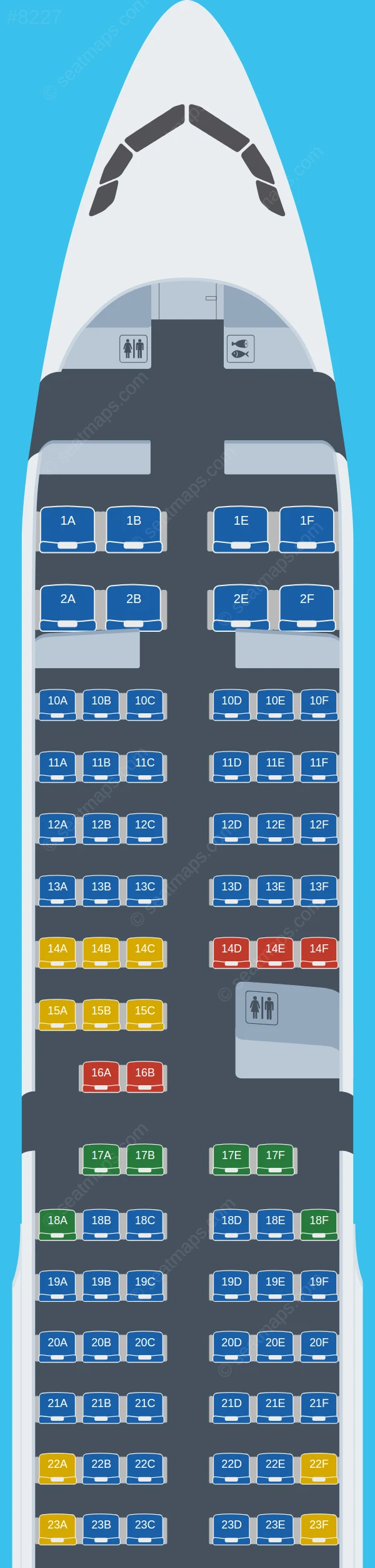 Nile Air Airbus A321-200 V.2 seatmap preview