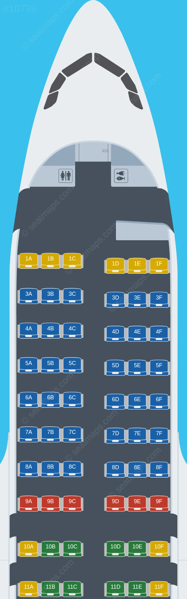 Carpatair Airbus A319-100 V.1 seatmap preview