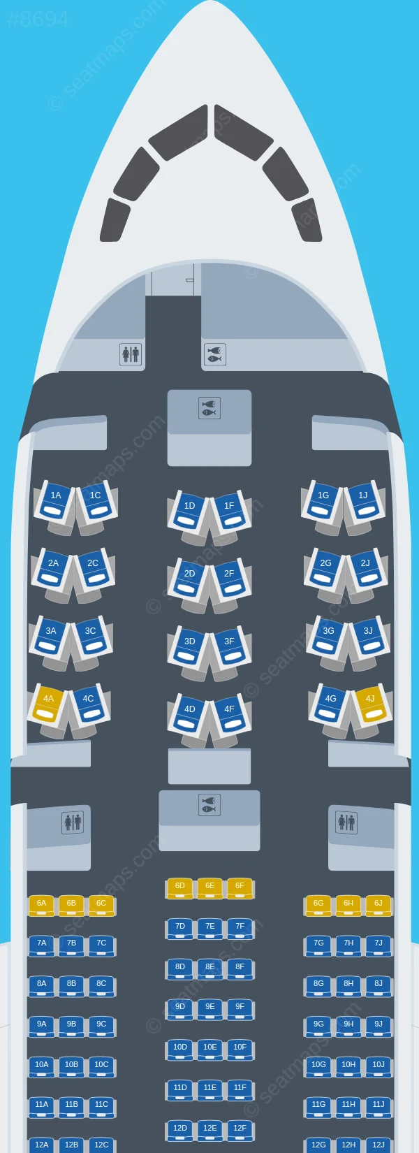 Biman Bangladesh Airlines Boeing 787-8 seatmap preview