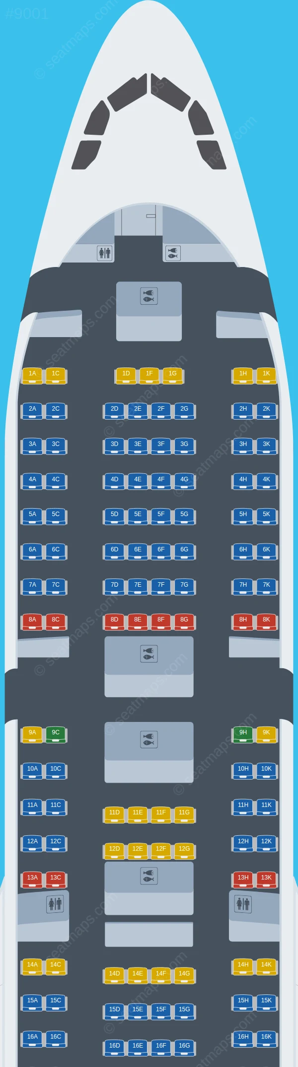 Air Algerie Airbus A330-200 V.2 seatmap preview