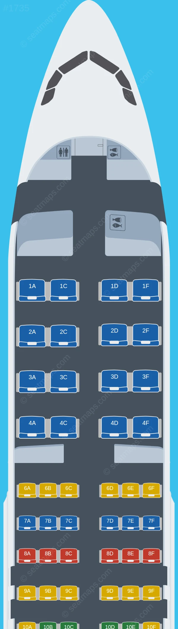 Etihad Airways Airbus A320-200 V.2 seatmap preview