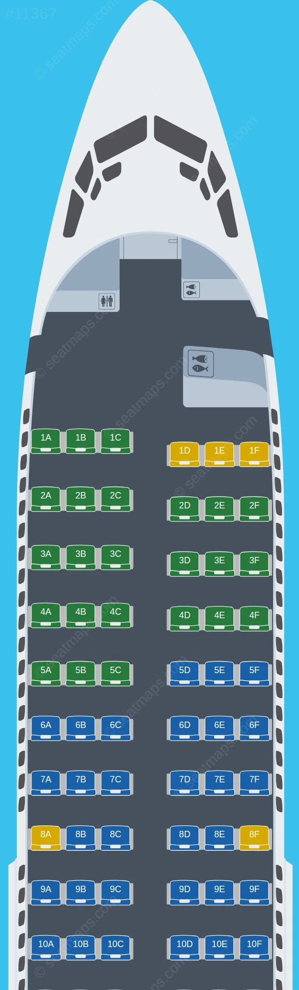 Avelo Airlines Boeing 737-700 seatmap preview