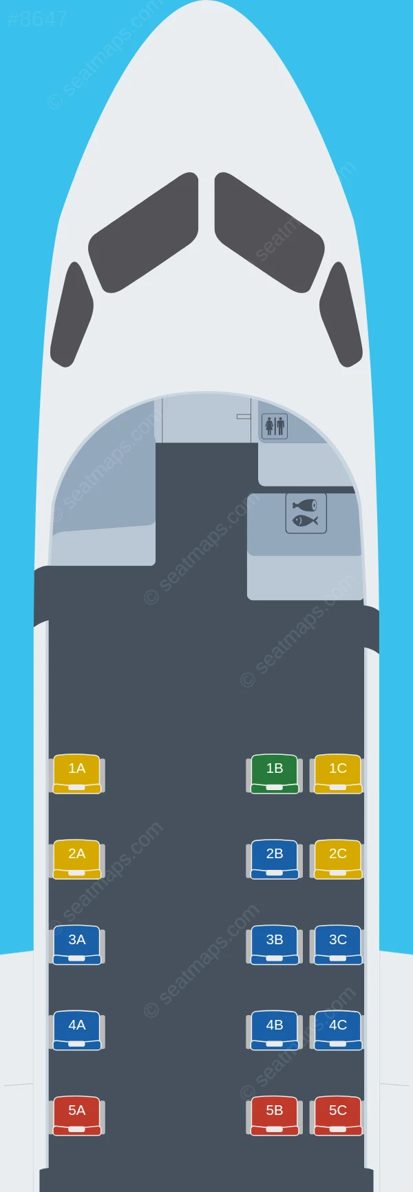 RAF-Avia Saab S340 V.2 seatmap preview