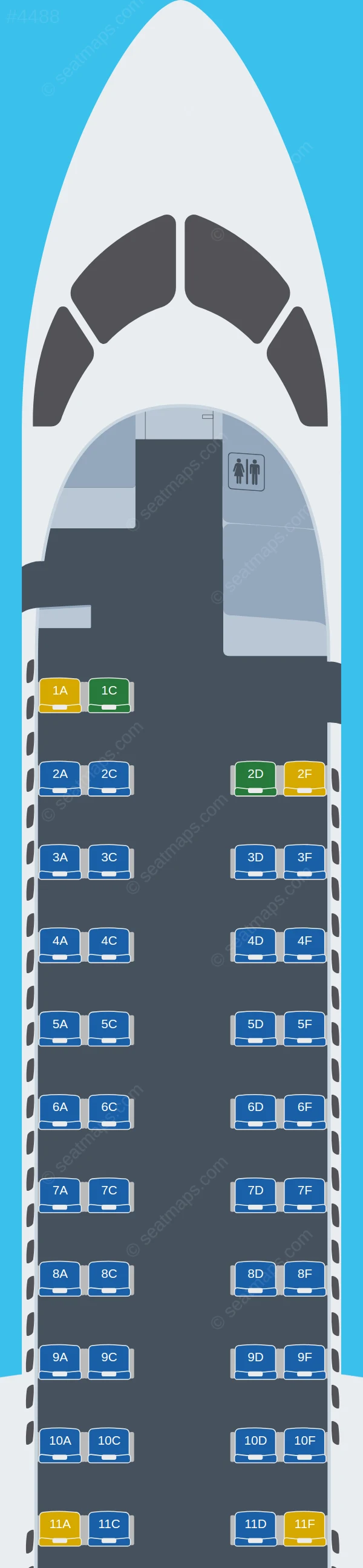Tassili Airlines De Havilland Q400 seatmap preview