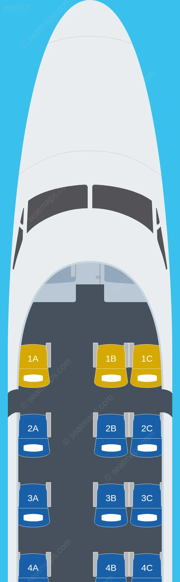 Aurora De Havilland DHC-6 Twin Otter seatmap preview