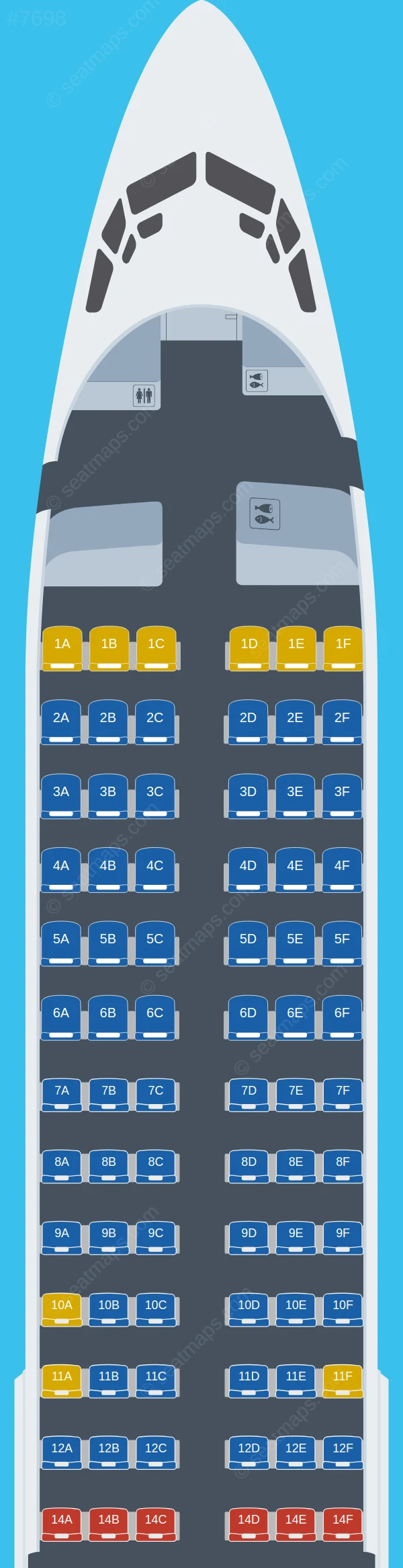 KLM Boeing 737-800 seatmap preview