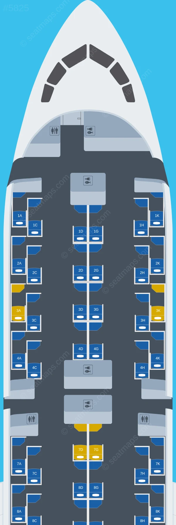 Japan Airlines - JAL Boeing 787-9 V.1 seatmap preview