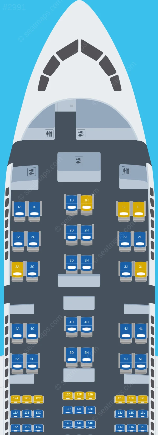 LATAM Airlines Boeing 787-8  V.1 seatmap preview