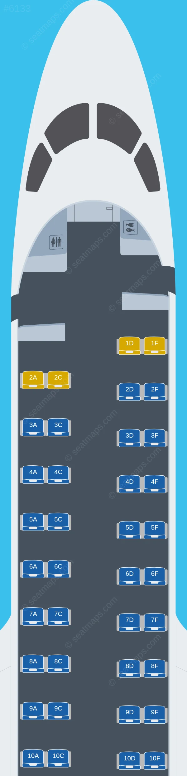 S7 Airlines Embraer E170 seatmap preview