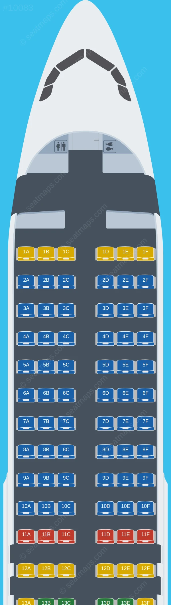 Air Sial Limited Airbus A320-200 seatmap preview