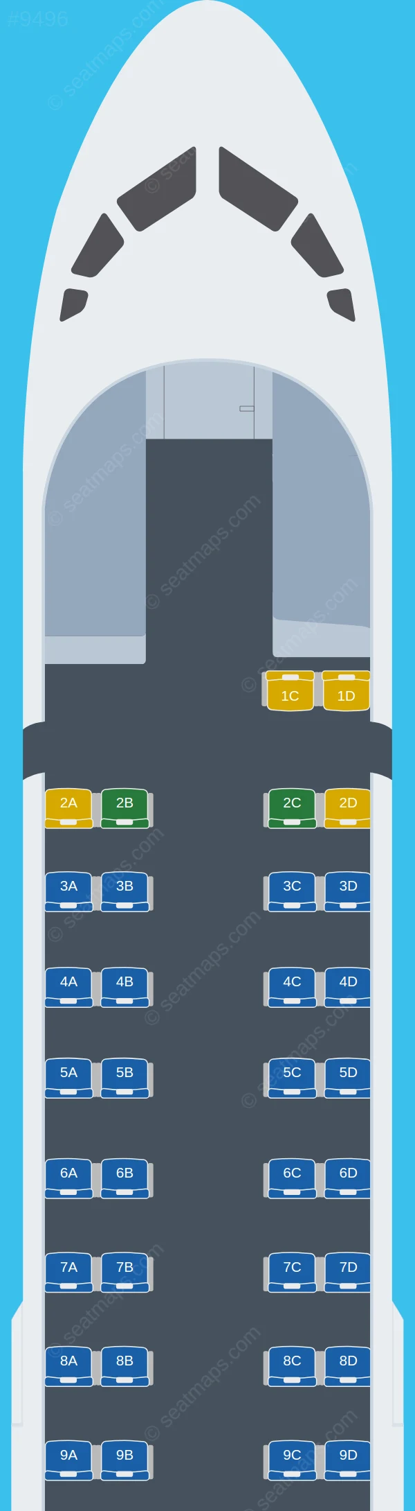 Cebu Pacific Air ATR 72-600 seatmap preview