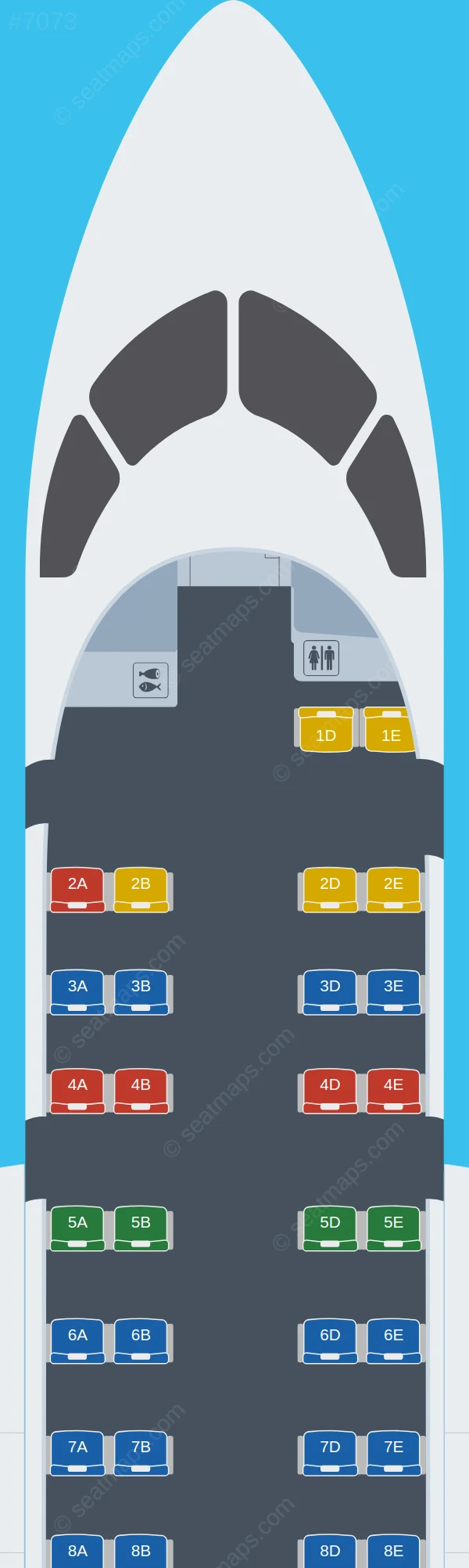 Oriental Air Bridge De Havilland Q200 seatmap preview