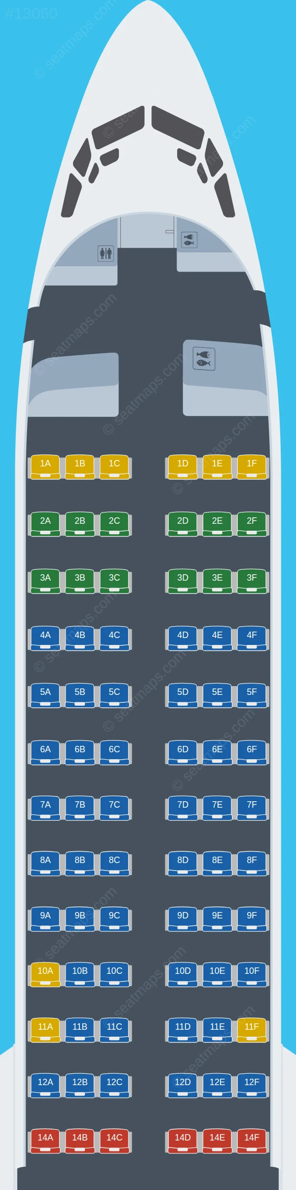 Thai VietjetAir Boeing 737 MAX 8 seatmap preview