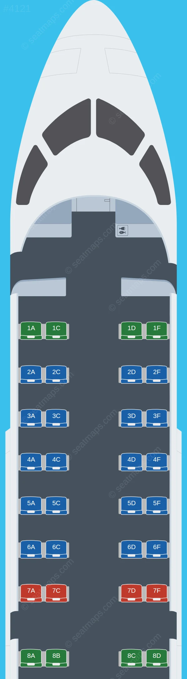 Nova Airways Bombardier CRJ200 seatmap preview