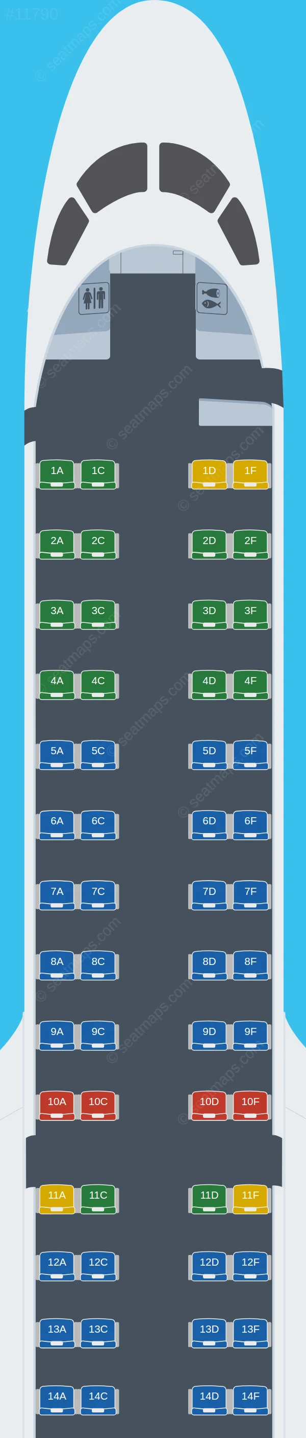 Scoot Tigerair Pte Embraer E190 E2 seatmap preview